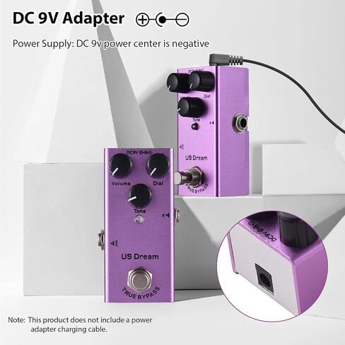 Guitar Effects Pedal Metal Distortion Pedal,High Gain Tone,True Bypass,Voice Controls,Aluminum Casing,Effortlessly Adjustable with 6.35mm Interface in Saudi Arabia