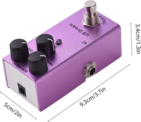 Guitar Effects Pedal Metal Distortion Pedal,High Gain Tone,True Bypass,Voice Controls,Aluminum Casing,Effortlessly Adjustable with 6.35mm Interface in Saudi Arabia