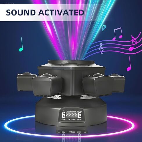 مصابيح DJ ذات رأس متحرك، 6 تركيبات للحفلات بأذرع مع شريط إضاءة، 150 وات RGBW 4 في 1 أضواء LED للمسرح، DMX512 وضوء دوار نشط بالصوت، للحفلات ديسكو كلوب بار KTV الزفاف in Saudi Arabia