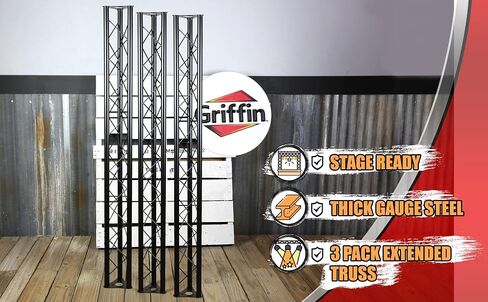 GRIFFIN 5ft Triangle Truss 6"x6"x6" Segment Extension (Stage-MountPRO Series) – Extra Lighting Truss for DJ Booths, Stand Rigs, Light Cans & Audio Gear Mounting in Saudi Arabia