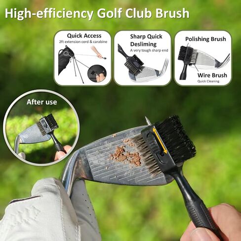 Golf Gifts for Men and Women, Golf Accessories Set in High-End Case with Gold-Colored Golf Balls, Golf Tees, Brush, Divot Tool, Golf Green Reader, Magnetic Hat Clip, Scorer, Golf Ball Clamp in Saudi Arabia