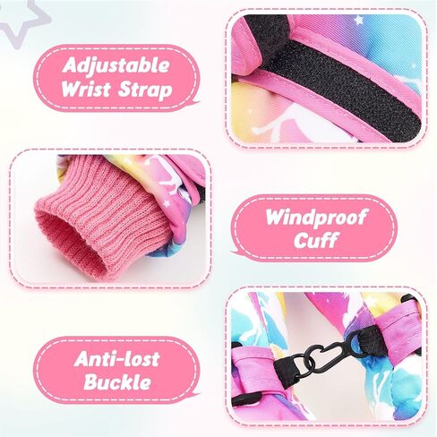 Kids Ski Gloves Waterproof Winter Snow Snowboarding Gloves Non Slip Windproof Sport Mittens for Boys Girls Youth Sledding Riding Driving Hiking in Saudi Arabia