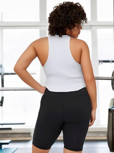 Women’s Plus Size Seamless Yoga Tank with Racerback High Stretch Activewear for Fitness in Saudi Arabia