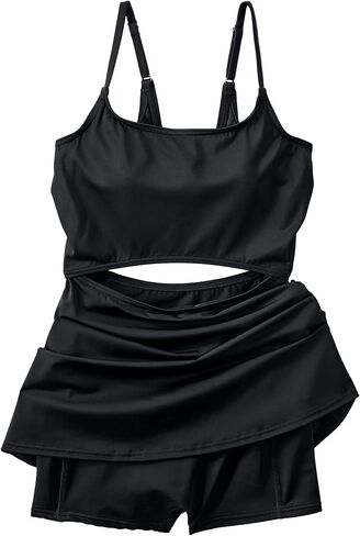 Lands' End Women's Tugless Monokini Swim Dress Swimsuit in Saudi Arabia