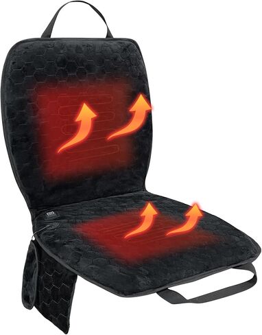Portable Heated Seat Cushion(No Power Bank) Heated Camping Chair Pad,Foldable Heated Stadium Seat for Bleachers,USB Powered Heated Seats Great for Sports, Fishing, Concerts Black in Kuwait