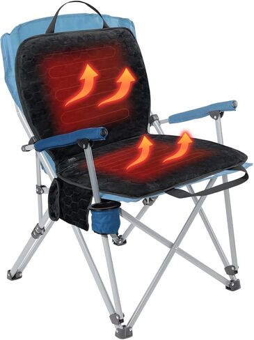 Portable Heated Seat Cushion(No Power Bank) Heated Camping Chair Pad,Foldable Heated Stadium Seat for Bleachers,USB Powered Heated Seats Great for Sports, Fishing, Concerts Black in Kuwait