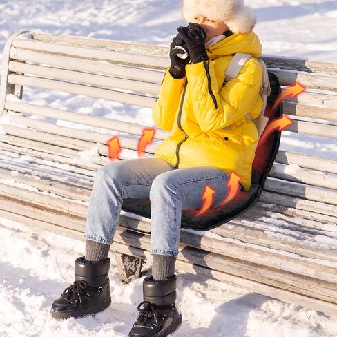 Portable Heated Seat Cushion(No Power Bank) Heated Camping Chair Pad,Foldable Heated Stadium Seat for Bleachers,USB Powered Heated Seats Great for Sports, Fishing, Concerts Black in Kuwait