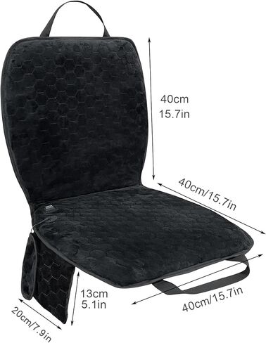 Portable Heated Seat Cushion(No Power Bank) Heated Camping Chair Pad,Foldable Heated Stadium Seat for Bleachers,USB Powered Heated Seats Great for Sports, Fishing, Concerts Black in Kuwait