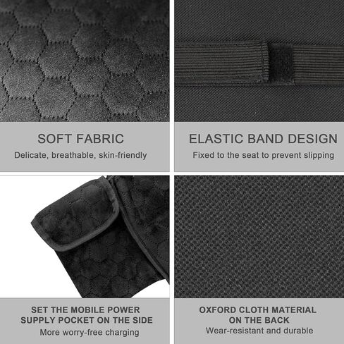 Portable Heated Seat Cushion(No Power Bank) Heated Camping Chair Pad,Foldable Heated Stadium Seat for Bleachers,USB Powered Heated Seats Great for Sports, Fishing, Concerts Black in Kuwait