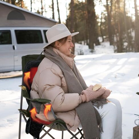 Portable Heated Seat Cushion(No Power Bank) Heated Camping Chair Pad,Foldable Heated Stadium Seat for Bleachers,USB Powered Heated Seats Great for Sports, Fishing, Concerts Black in Kuwait