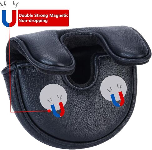 غطاء رأس مضرب نادي الجولف الكلاسيكي يناسب مضارب OZ1 MEZZ 1 MEZZ1 MAX مع إغلاق مغناطيسي في المنتصف غطاء رأس من جلد البولي يوريثان in Kuwait