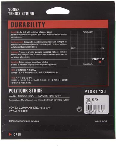 YONEX Poly Tour Strike Tennis String Black in Saudi Arabia