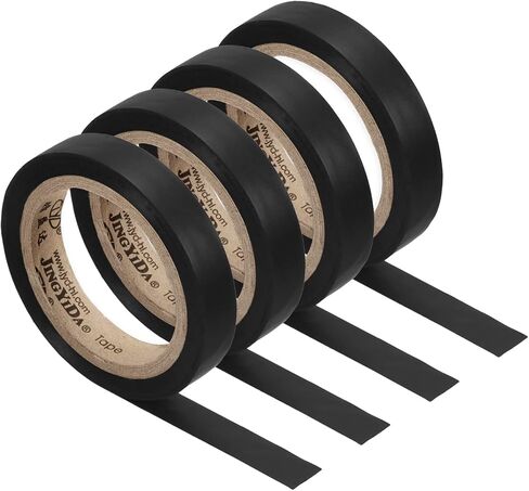 26Ft Grip Finishing Tape, 4 Pack PVC Racquet Finishing Tapes Racket Accessories Sticky Seal for Tennis Badminton, Black in Saudi Arabia