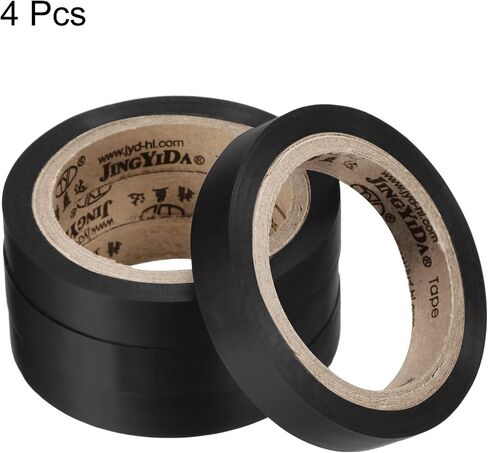 26Ft Grip Finishing Tape, 4 Pack PVC Racquet Finishing Tapes Racket Accessories Sticky Seal for Tennis Badminton, Black in Saudi Arabia