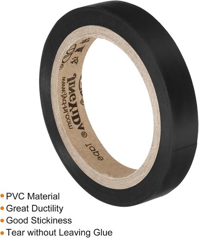 26Ft Grip Finishing Tape, 4 Pack PVC Racquet Finishing Tapes Racket Accessories Sticky Seal for Tennis Badminton, Black in Saudi Arabia