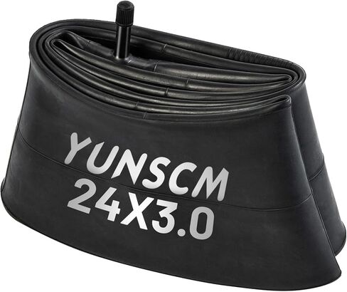 YUNSCM 1 PC 24" Fat Bike Tube 24x3.0 AV32mm Schrader Valve Inner Tube Compatible with 24 x 3.0 24x3 24x3.5 Electric Fat Bike Bicycle Tire Tube(G-263) in Saudi Arabia