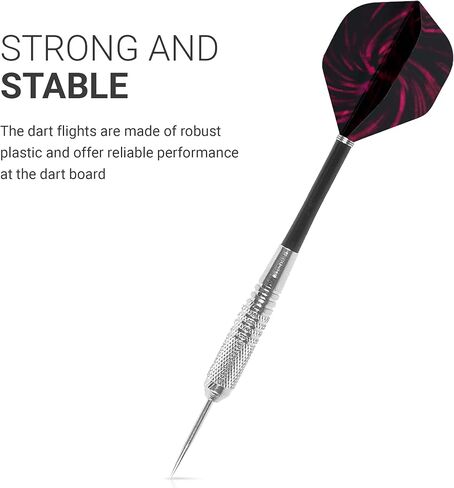kwmobile Dart Flights 50 Pieces - Mixed Design Standard Flight Pack for Steel or Soft Tip Darts - 5 of Each Design/Color - Multicolor in Saudi Arabia