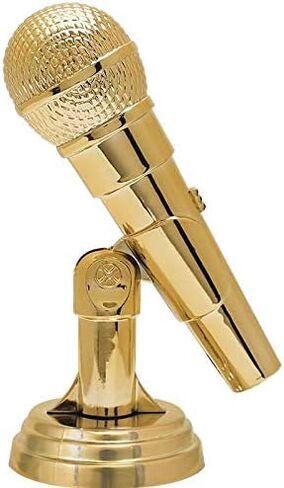 Crown Awards Microphone Trophy, 14" Silver Cup Microphone Trophies, Enter Your Own Engraving Prime in Saudi Arabia