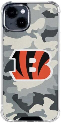 Skinit Clear Phone Case Compatible with iPhone 14 - Officially Licensed NFL Cincinnati Bengals Camo Design in Saudi Arabia