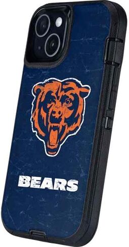 ملصق هاتف Skinit متوافق مع OtterBox Defender iPhone 13 - مرخص رسميًا من NFL Chicago Bears - تصميم بديل متعثر in Saudi Arabia