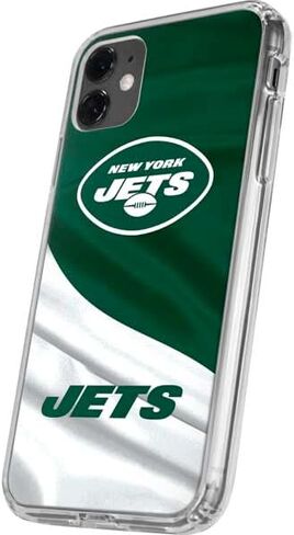 Skinit Clear Phone Case Compatible with iPhone 11 - Officially Licensed NFL New York Jets Design in Saudi Arabia