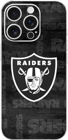 Skinit Decal Phone Skin Compatible with iPhone 16 Pro - Officially Licensed NFL Las Vegas Raiders Large Logo Design in Saudi Arabia