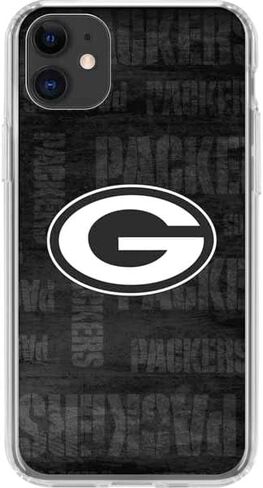 Skinit Clear Phone Case Compatible with iPhone 11 - Officially Licensed NFL Green Bay Packers Black & White Design in Saudi Arabia