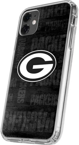 Skinit Clear Phone Case Compatible with iPhone 11 - Officially Licensed NFL Green Bay Packers Black & White Design in Saudi Arabia