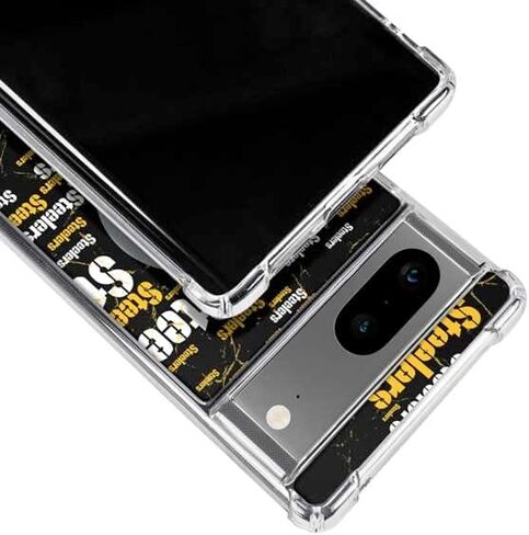 Skinit Clear Phone Case Compatible with Google Pixel 7a - Officially Licensed NFL Pittsburgh Steelers Black Blast Design in Saudi Arabia