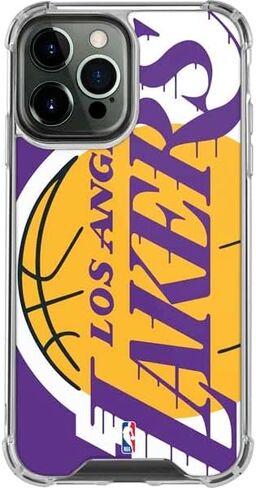 Skinit Clear Phone Case Compatible with iPhone 14 Pro Max - Officially Licensed NBA Los Angeles Lakers Large Logo Design in Saudi Arabia