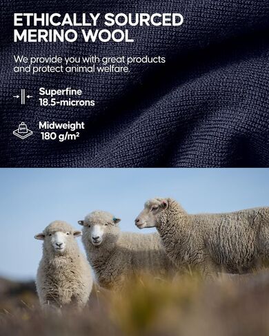 DANISH ENDURANCE Merino Wool Half Zip Base Layer Set Men, Top and Bottom Set in Saudi Arabia