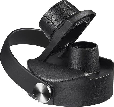 ThermoProof Wide Mouth Bottle Replacement Spout Lid – Leakproof, BPA-Free with Flexible Handle, Compatible with Hydro Flask, Iron Flask, Takeya, Simple Modern & ThermoProof 22oz Bottles-Black in Saudi Arabia