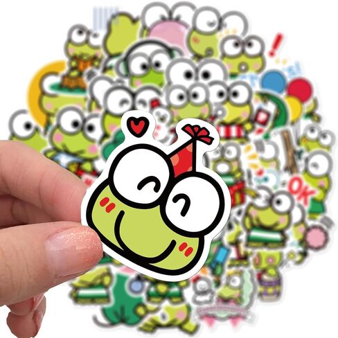 ملصقات Keroppi لزجاجات المياه 50 قطعة، ملصقات شبابية لطيفة ومقاومة للماء وجميلة وعصرية، مناسبة للأكواب والهواتف والدراجات والجيتار وحقائب السفر والبيانو ولوح التزلج. in Kuwait