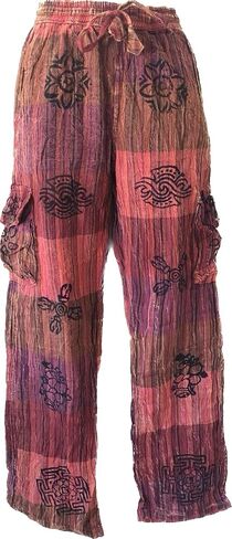 Karma Handicrafts Patchwork Unisex Hippie Gypsy Cotton Trouser Yoga Festival Pants Nepal 503 in Saudi Arabia