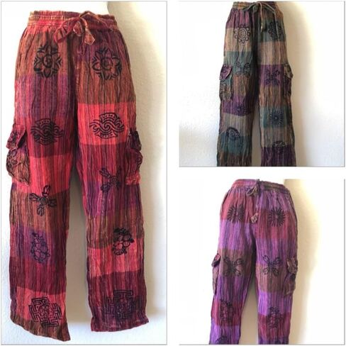 Karma Handicrafts Patchwork Unisex Hippie Gypsy Cotton Trouser Yoga Festival Pants Nepal 503 in Saudi Arabia