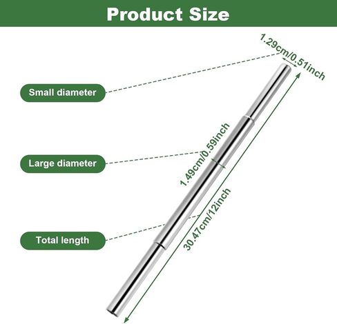 Teaaha 2PCS 0.58/0.60in Golf Shaft Extension Silver Aluminum Alloy Golf Club Extensions Kit Putter Shafts Length Adjustment Tool for Irons and Woods Golfs Steel Clubs Replacement Parts in Saudi Arabia