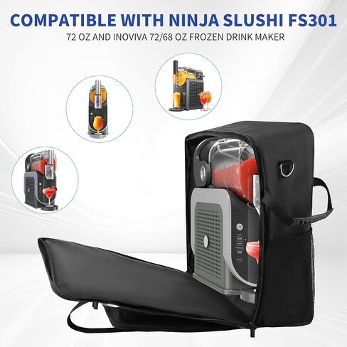 حقيبة حمل لجهاز Ninja SLUSHI FS301 (88oz)، FS300 (72oz) و68oz Slushie Machines، حقيبة سفر شديدة التحمل مقاومة للماء مع جيوب، حقيبة تخزين واقية للاستخدام الخارجي والداخلي in Saudi Arabia
