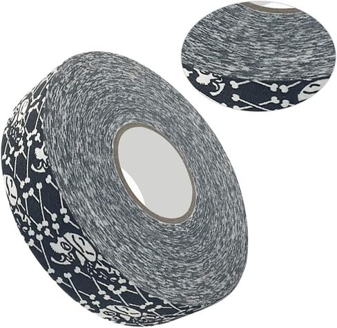 Hockey Stick Tapes,2.5cmx25m Hockey Protective Tape Sport Safety Badminton Pole Pads Hockey Stick Tapes (Skeleton Shaped) in Saudi Arabia