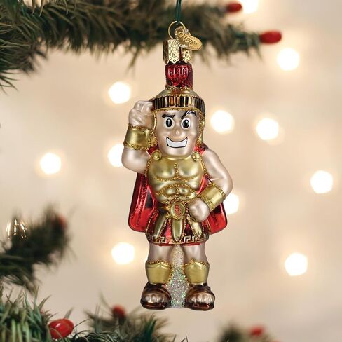 Old World Christmas USC Tommy Trojan Glass Blown Ornament for Christmas Tree, Handcrafted Holiday Decoration, University Collection in Saudi Arabia