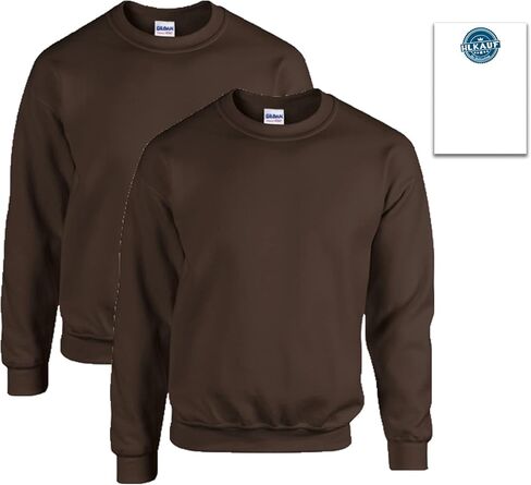 Gildan Men's sweatshirt, 2 x Dark Chocolate + 1 x Hl Purchase Notepad, XXL in Saudi Arabia