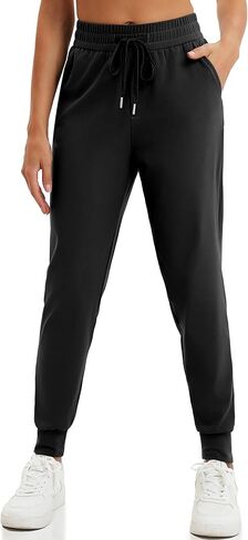 VOOVEEYA Women's Yoga Joggers Pants Stretchy Sweatpants with Pockets High Waist for Workout, Running, Lounge, Travel in Kuwait