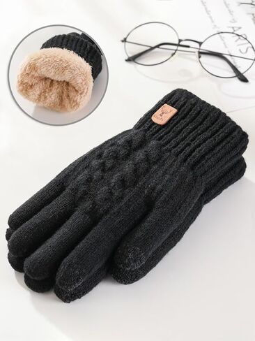 Touchscreen Winter Gloves for Men Women Warm Thermal Knit Gloves for Driving Running Hiking in Saudi Arabia