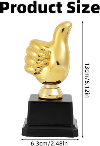 كأس الإبهام الذهبي، 13 سم/5.12 بوصة، جائزة نقش الإبهام المضحكة من البلاستيك الفائز بالاحتفالات، الألعاب الرياضية، الفصول الدراسية، مسابقات كرة القدم، مكافآت تقديرية in Kuwait