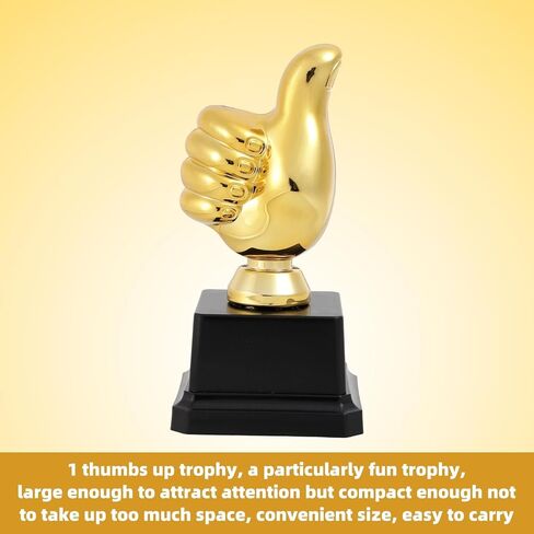 كأس الإبهام الذهبي، 13 سم/5.12 بوصة، جائزة نقش الإبهام المضحكة من البلاستيك الفائز بالاحتفالات، الألعاب الرياضية، الفصول الدراسية، مسابقات كرة القدم، مكافآت تقديرية in Kuwait