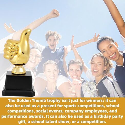 كأس الإبهام الذهبي، 13 سم/5.12 بوصة، جائزة نقش الإبهام المضحكة من البلاستيك الفائز بالاحتفالات، الألعاب الرياضية، الفصول الدراسية، مسابقات كرة القدم، مكافآت تقديرية in Kuwait