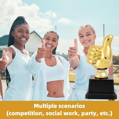 كأس الإبهام الذهبي، 13 سم/5.12 بوصة، جائزة نقش الإبهام المضحكة من البلاستيك الفائز بالاحتفالات، الألعاب الرياضية، الفصول الدراسية، مسابقات كرة القدم، مكافآت تقديرية in Kuwait