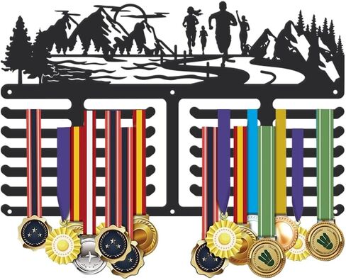 SUPERDANT Medal Hanger Display Sports Running Medal Holder Award Large Metal Medal Organizer Ribbon Display Holder Rack Wall Mounted Sports Medal Holder for Athletes in Saudi Arabia