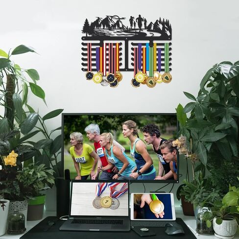 SUPERDANT Medal Hanger Display Sports Running Medal Holder Award Large Metal Medal Organizer Ribbon Display Holder Rack Wall Mounted Sports Medal Holder for Athletes in Saudi Arabia