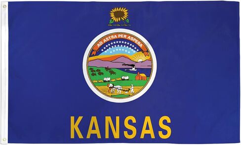 Kansas State Flag - 3x5ft Premium Polyester Printed Flag in Saudi Arabia
