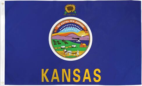Kansas State Flag - 3x5ft Premium Polyester Printed Flag in Saudi Arabia